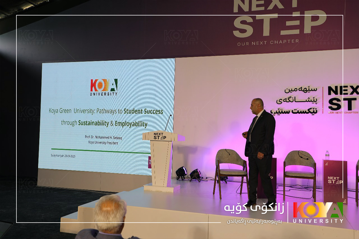 Koya University President Presents on "Green University" at Next Step Fair
