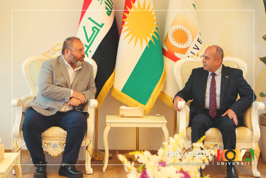 Koya University President Receives Advisor to the KRG Deputy Prime Minister for Culture Affairs