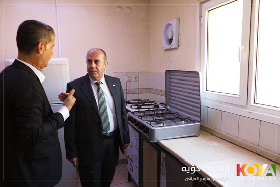 Koya University President Inspects Student Dormitories, Stresses Provision of an Optimal and Comfortable Living Environment