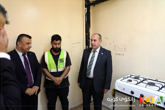 Koya University President Inspects Student Dormitories, Stresses Provision of an Optimal and Comfortable Living Environment