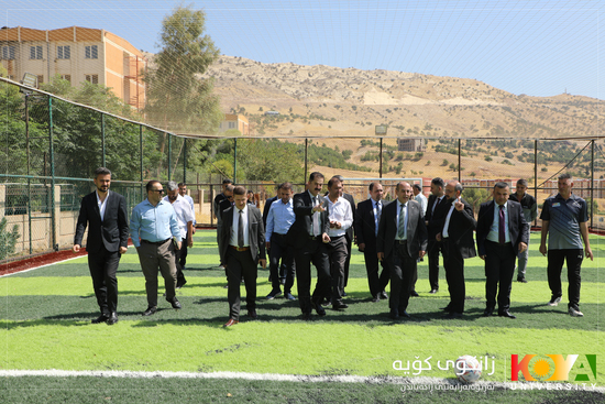 President of Koya University Inaugurates Renovated Futsal Court at Male Student Dormitories