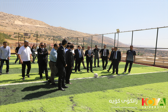 President of Koya University Inaugurates Renovated Futsal Court at Male Student Dormitories