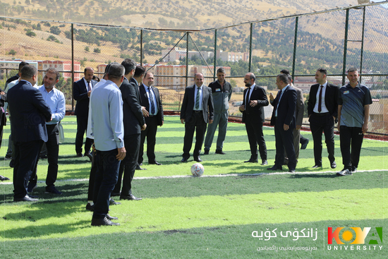 President of Koya University Inaugurates Renovated Futsal Court at Male Student Dormitories