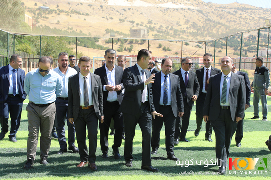 President of Koya University Inaugurates Renovated Futsal Court at Male Student Dormitories