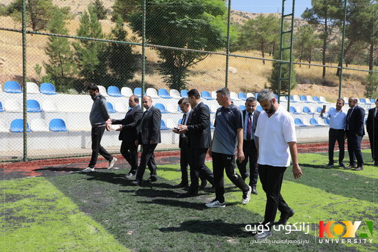Koya University President Inaugurates Renovated Futsal Court for Academic and Administrative Staff