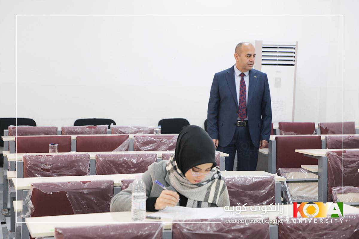 رئيس جامعة كوية يفتتح قاعات الامتحانات في كلية الطب العام