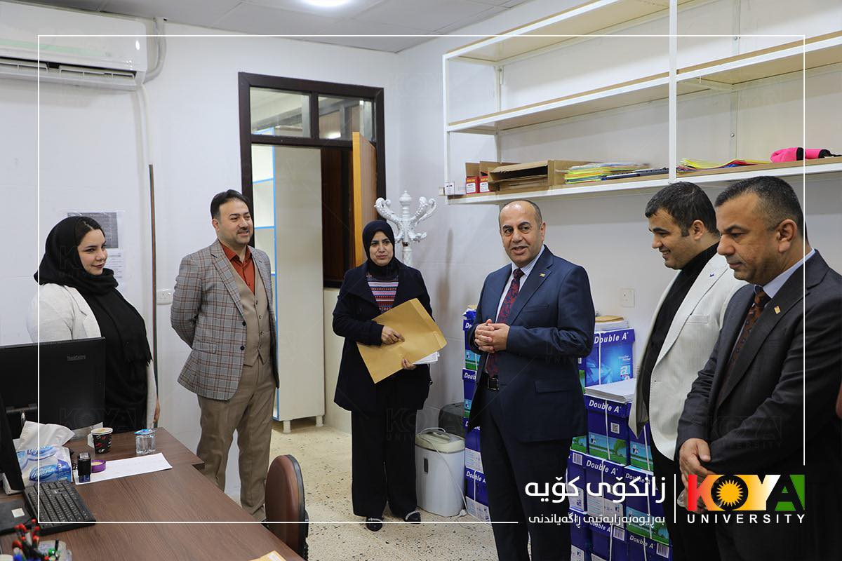 رئيس جامعة كوية يفتتح قاعات الامتحانات في كلية الطب العام