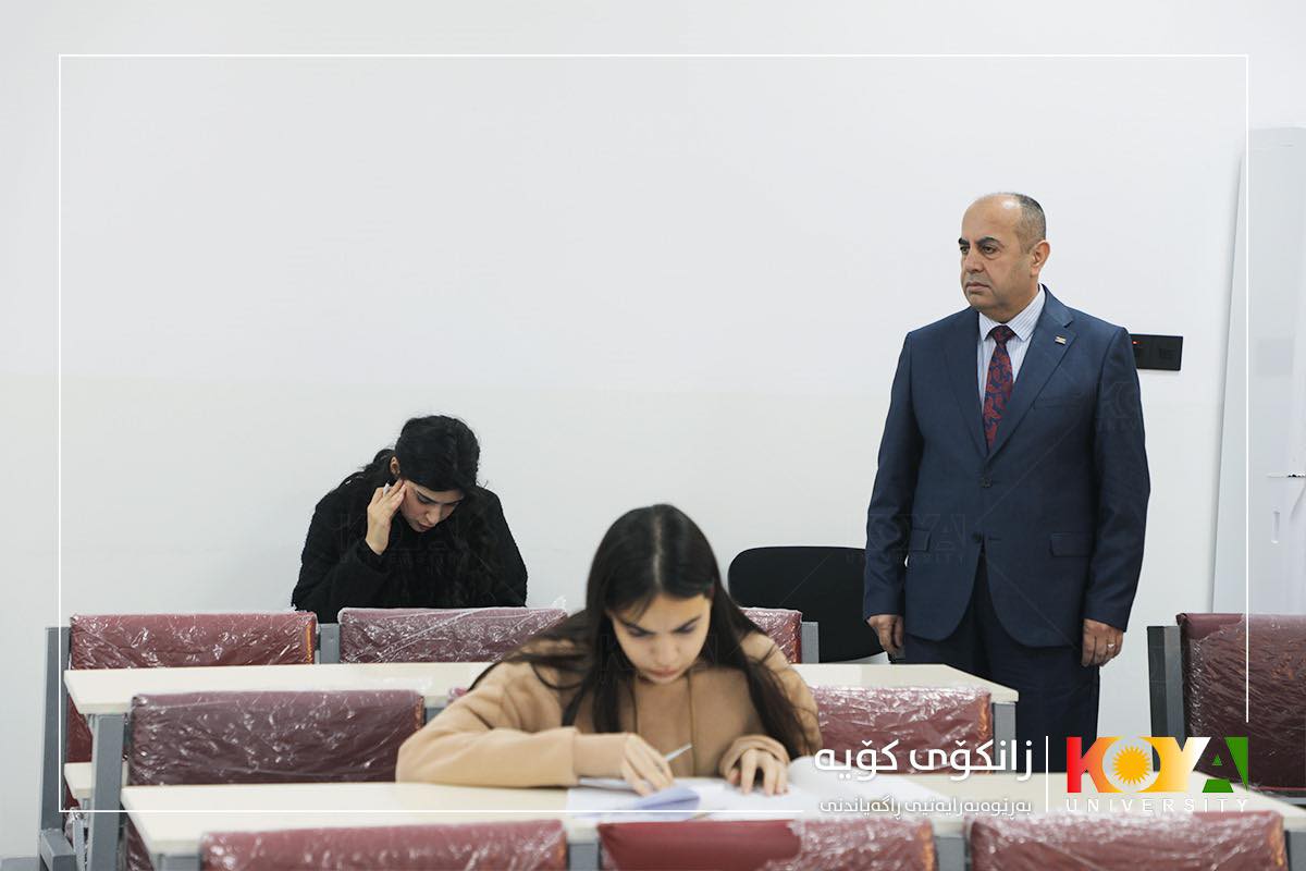 رئيس جامعة كوية يفتتح قاعات الامتحانات في كلية الطب العام