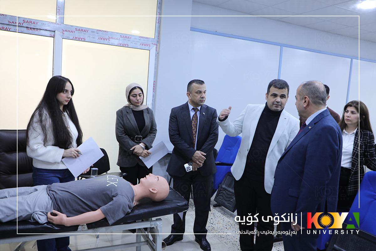 رئيس جامعة كوية يفتتح قاعات الامتحانات في كلية الطب العام