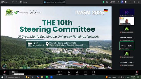 Koya University Participates as Iraq National Coordinator in the 10th International UI GreenMetric Meeting