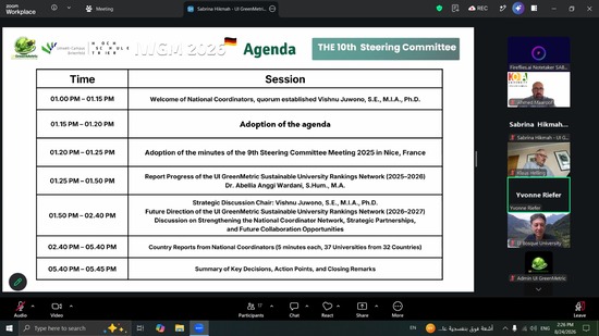 Koya University Participates as Iraq National Coordinator in the 10th International UI GreenMetric Meeting