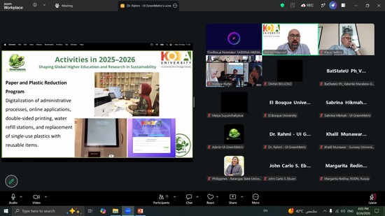Koya University Participates as Iraq National Coordinator in the 10th International UI GreenMetric Meeting