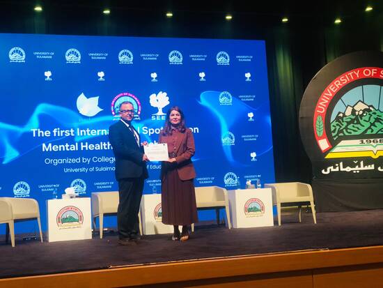 Koya University Academic Presents Peer-Reviewed Research at International Mental Health Conference