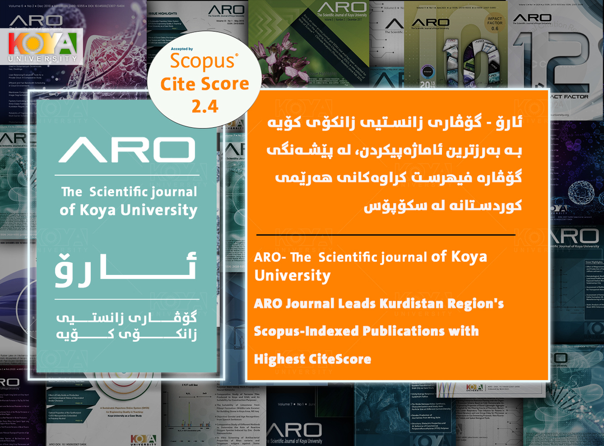 ARO Journal Leads Kurdistan Region's Scopus-Indexed Publications with Highest CiteScore