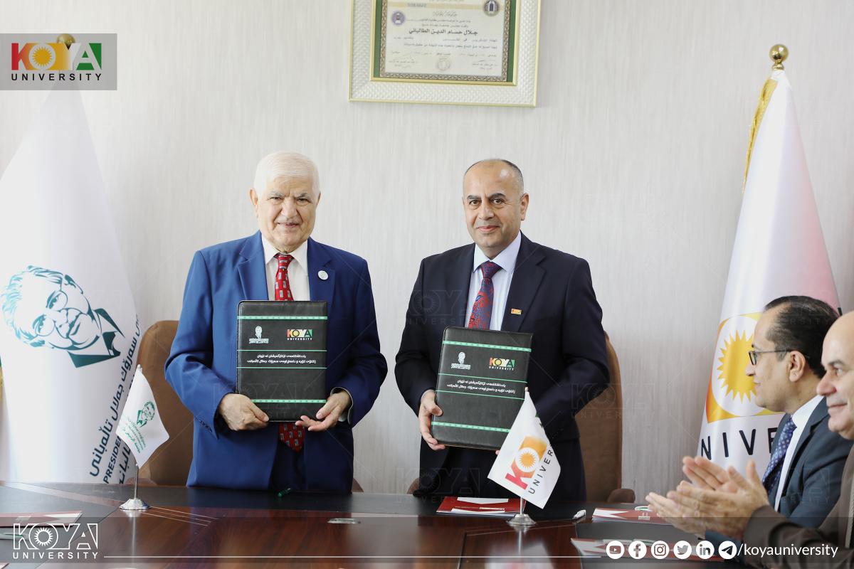 Koya University Signed A MOU With The President Jalal Talabani Foundation