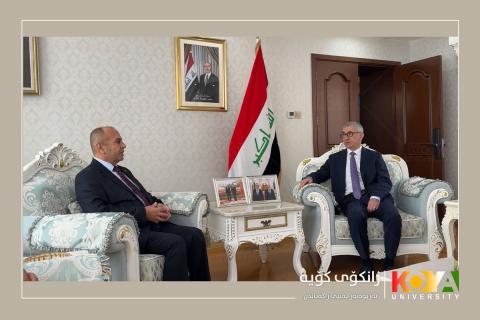 Koya University President Visits Iraqi Embassy in Beijing, Showcases Clean-Energy Transport Projects Under 'Green University' Initiative
