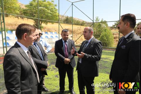 Koya University President Inaugurates Renovated Futsal Court for Academic and Administrative Staff