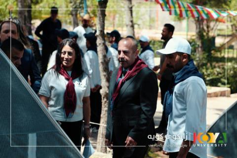 Koya University President Visits Scouting Camp for Faculty of Physical Education Students
