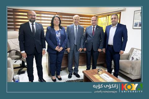 Koya University Delegation Visits The Higher Committee for Education Development in Iraq (HCED)