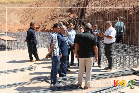 Koya University President Inspects Campus Pond Project and Faculty of Education Portal